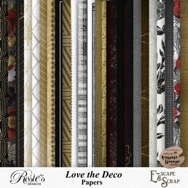 Love The Deco Papers by Rosie's Designs