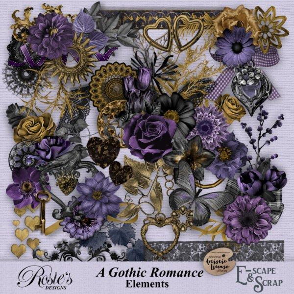A Gothic Romance Elements by Rosie's Designs