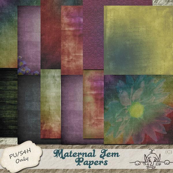 Maternal Jem Paper Pack by The Busy Elf