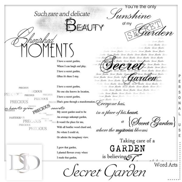 Secret Garden WordArt by DsDesign