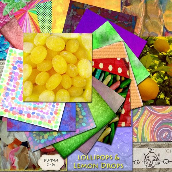 Lollipops And Lemon Drops Paper Pack by The Busy Elf
