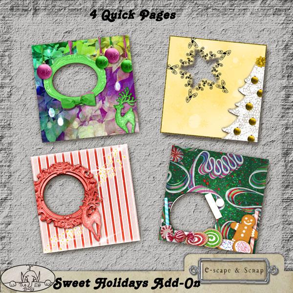 Sweet Holidays Quick Pages Addon by The Busy Elf