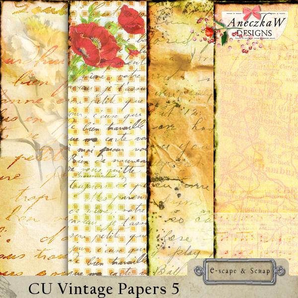 CU Vintage Papers 5 by AneczkaW