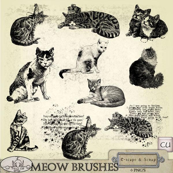 Meow CU Brushes by The Busy Elf