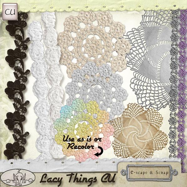 Lacy Things CU Lace by The Busy Elf