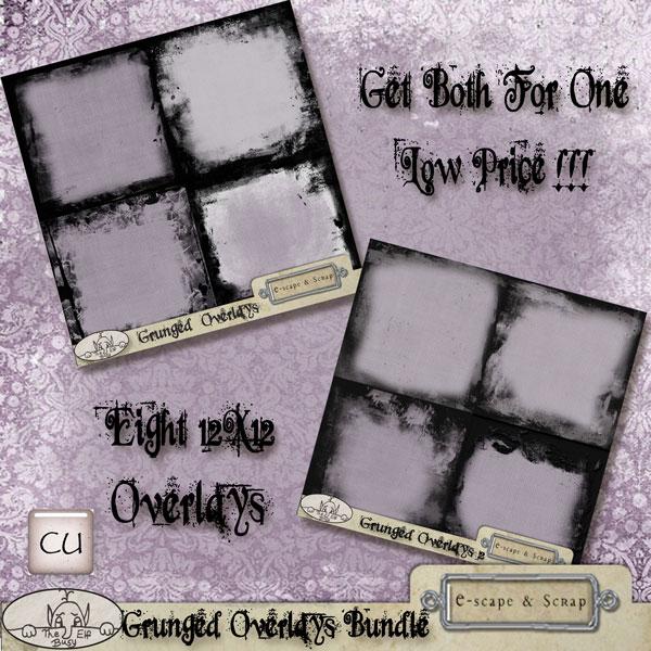 Grunged Overlays Bundle CU by The Busy Elf