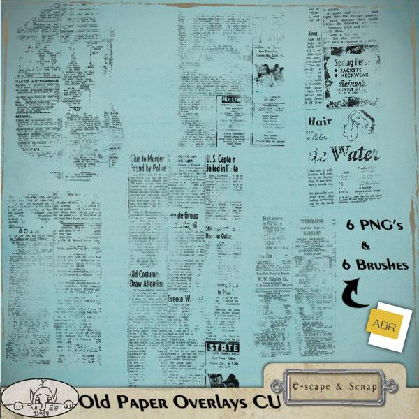 Old Paper Overlays & Brushes by The Busy Elf