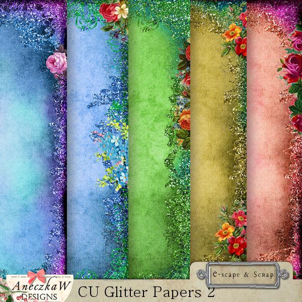 CU Glitter Papers 2 by AneczkaW
