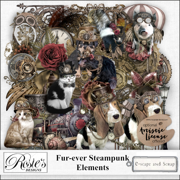 Fur Ever Steampunk Elements by Rosie's Designs - Click Image to Close