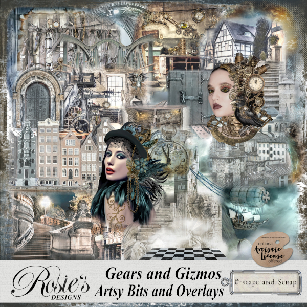 Gears and Gizmos Artsy Bits by Rosie's Designs - Click Image to Close