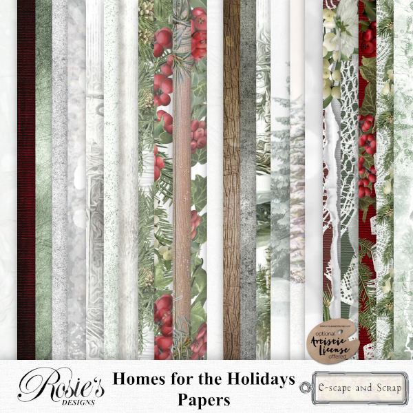 Homes For The Holidays Papers by Rosie's Designs - Click Image to Close