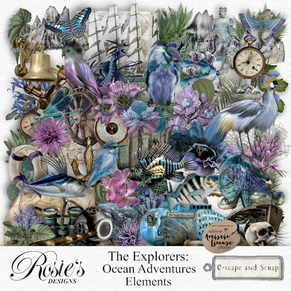 The Explorers Ocean Adventures Elements by Rosie's Designs - Click Image to Close