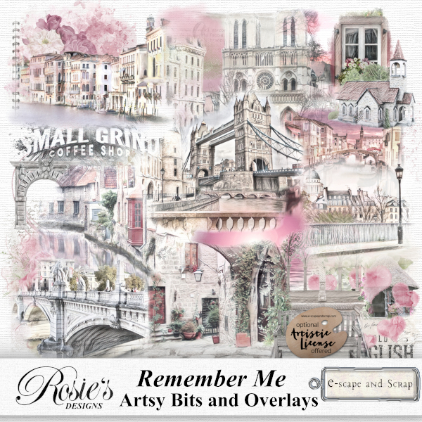 Remember Me Artsy Bits by Rosie's Designs - Click Image to Close