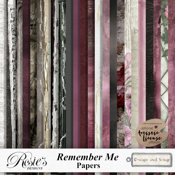 Remember Me Papers by Rosie's Designs - Click Image to Close