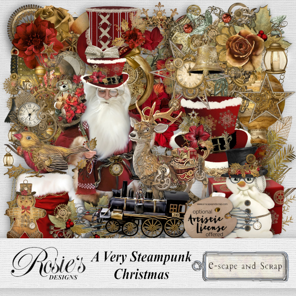 A Very Steampunk Christmas Elements by Rosie's Designs - Click Image to Close