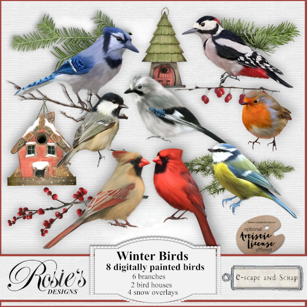 Winter Birds by Rosie's Designs - Click Image to Close