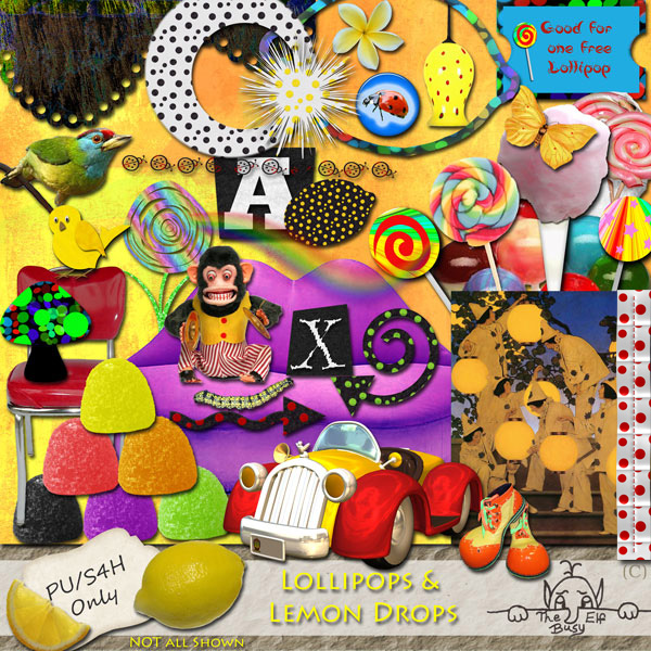 Lollipops And Lemon Drops Full Kit by The Busy Elf - Click Image to Close