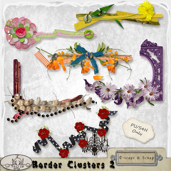 Border Clusters 2 by The Busy Elf - Click Image to Close