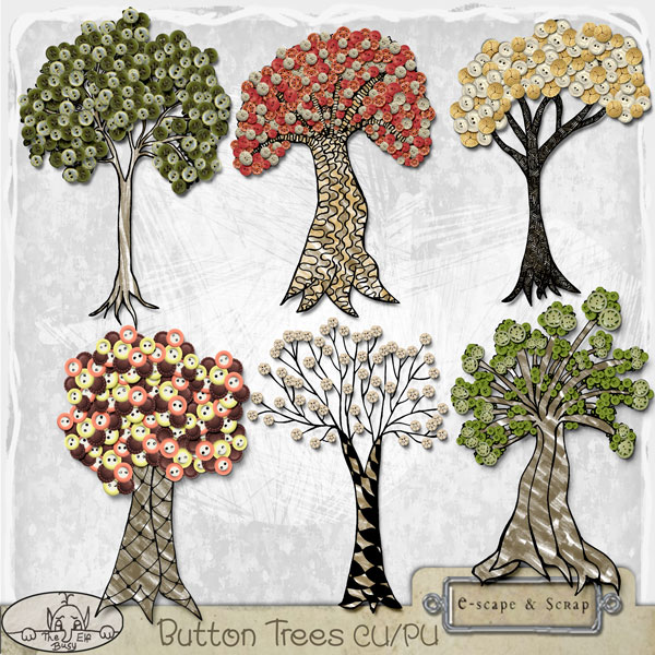 Button Trees by The Busy Elf - Click Image to Close
