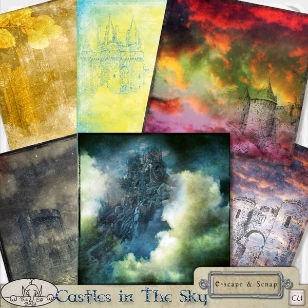 Castles In The Sky CU Papers & PNGs by The Busy Elf - Click Image to Close