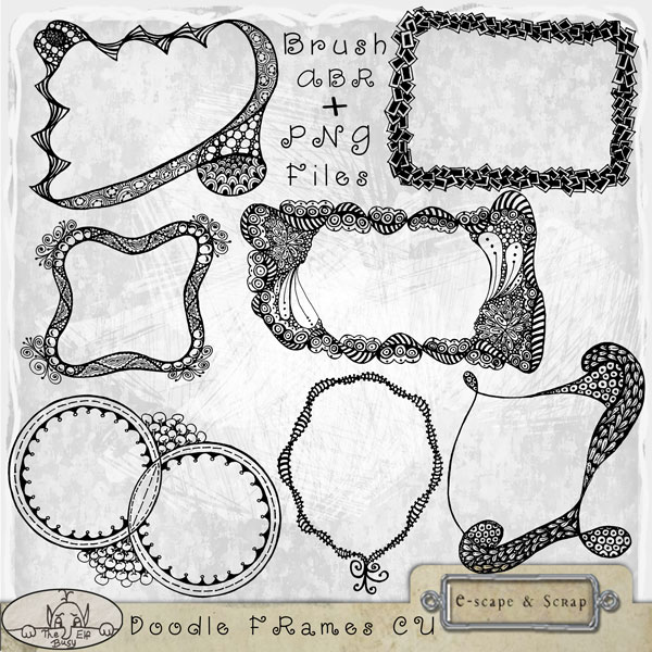 Doodle Frames CU by The Busy Elf - Click Image to Close