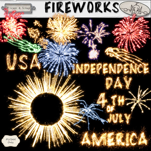 Fireworks-PU Elements by The Busy Elf - Click Image to Close