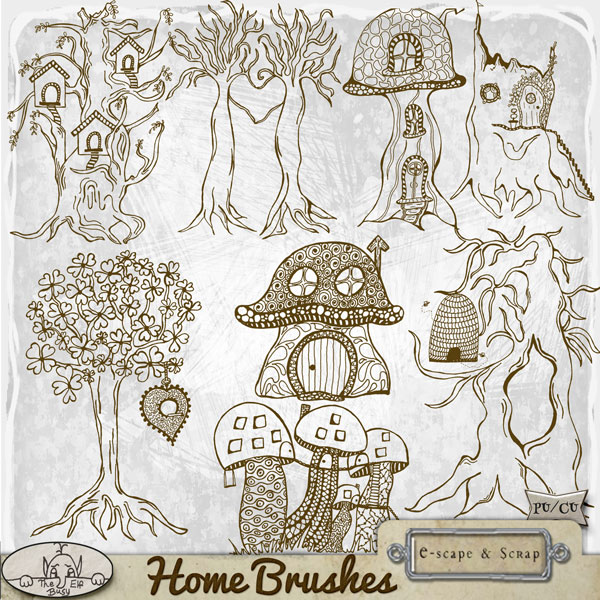 Home CU Brushes by The Busy Elf - Click Image to Close