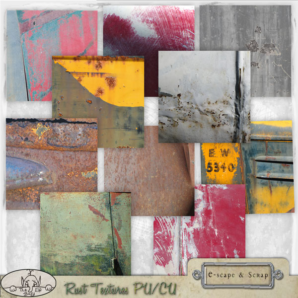 Rust Texture Paper Pack CU by The Busy Elf - Click Image to Close