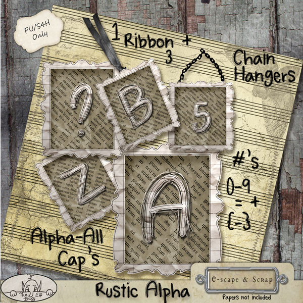 Rustic Alpha by The Busy Elf - Click Image to Close