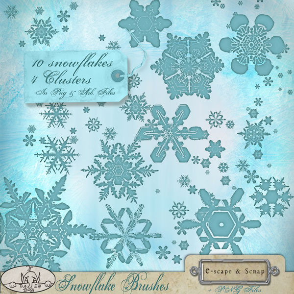 Snowflakes CU Brushes by The Busy Elf - Click Image to Close