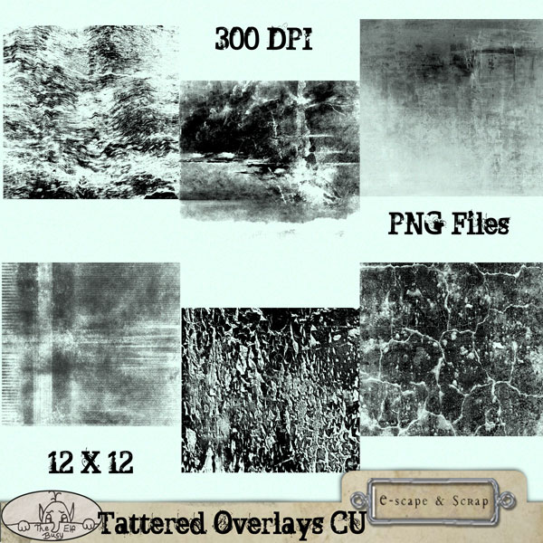 Tattered Overlays by The Busy Elf - Click Image to Close